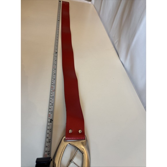 Vtg‎ 1985 Ladies Wide Leather Boston Red Belt # 9993 38\